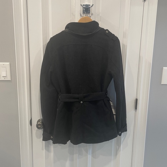 ROOTS Women's Winter Jacket Wool Viscose Blend with Belt Coat Size Large - Picture 7 of 12